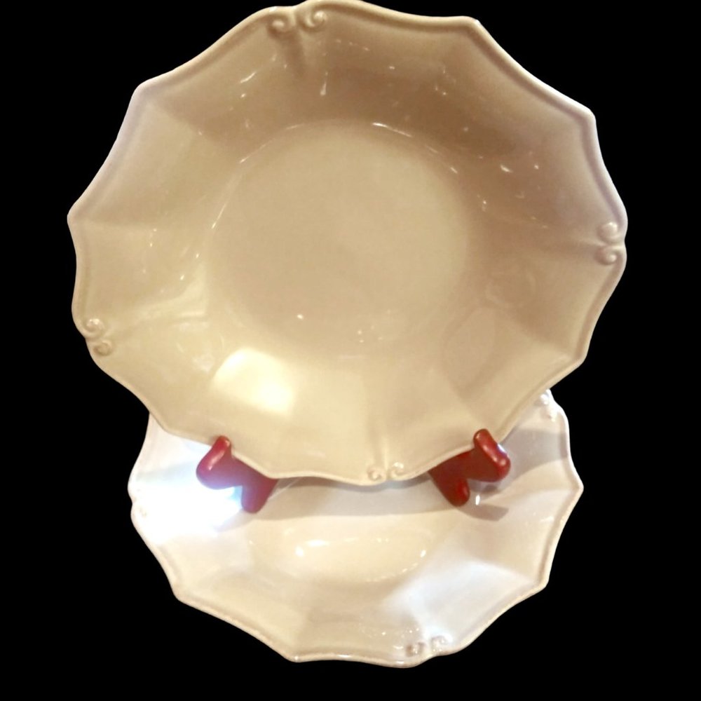 Casa Stone by Casafina Stoneware Pasta Bowls, Vintage Port Tan